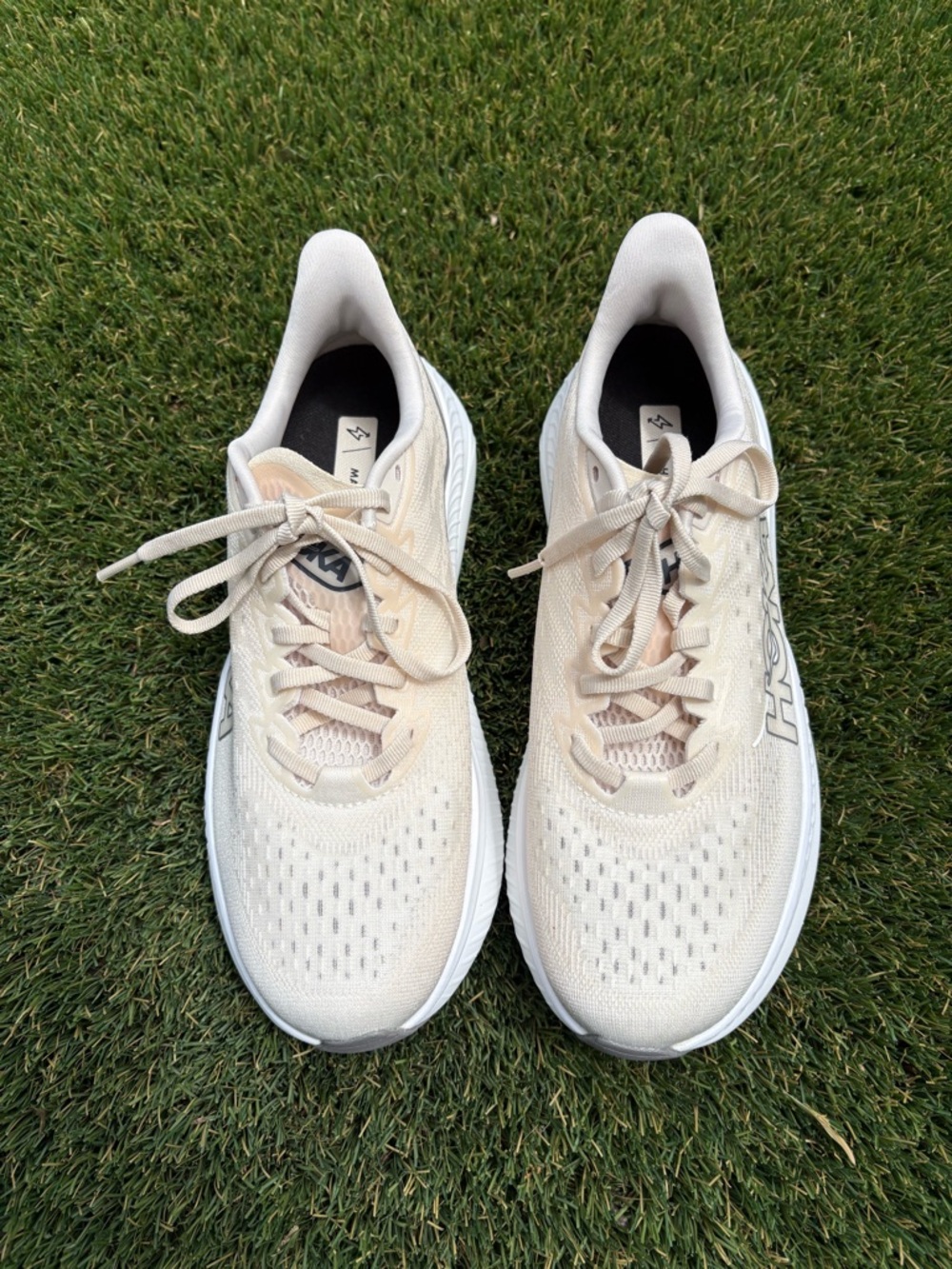 Hoka Women's Running Sneakers in Eggnog/Vanilla. Brand New, Never Worn.